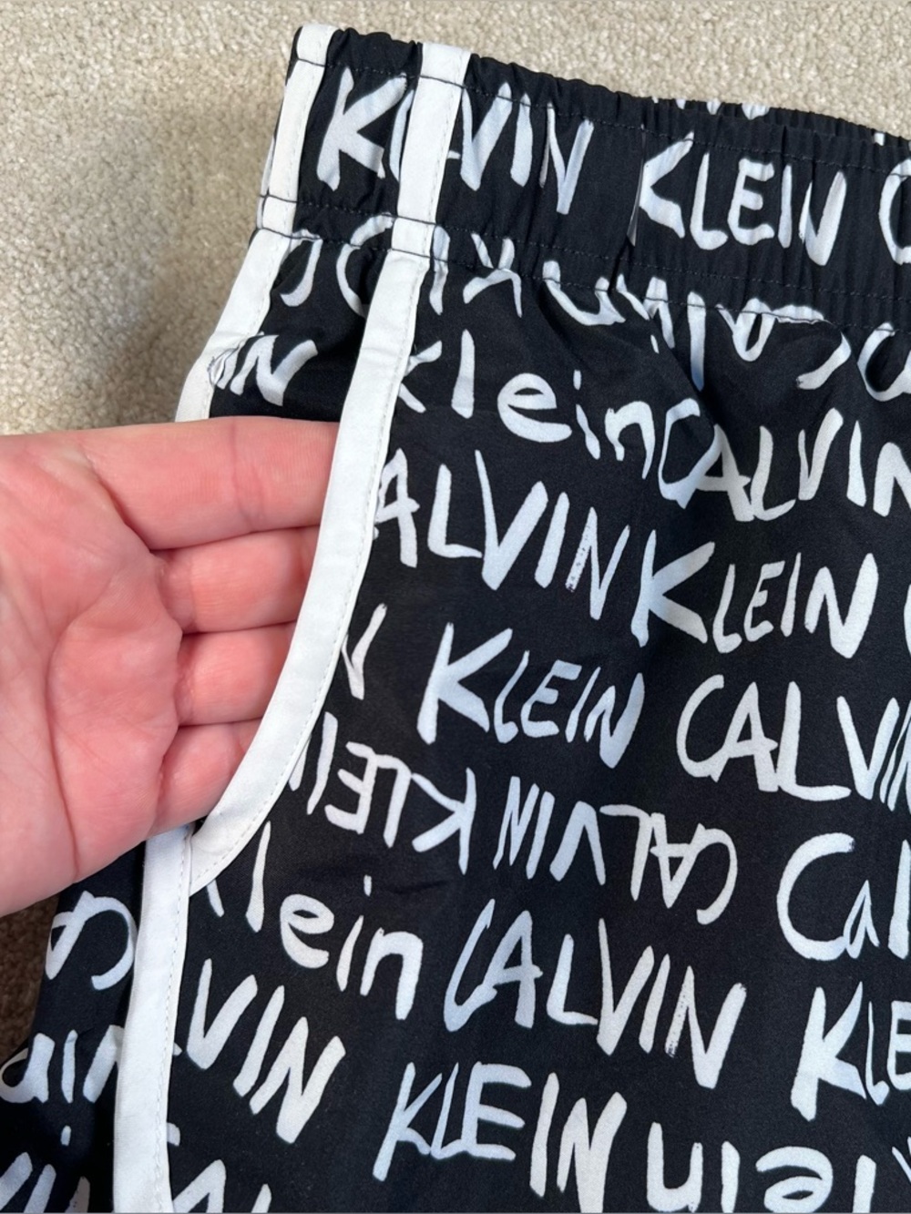 Calvin Klein Shorts Athletic Logo Pull On Casual Running Workout Casual women Lg - Picture 4 of 11